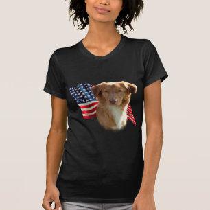 Nova Scotia Duck Tolling Retriever Flag T-Shirt