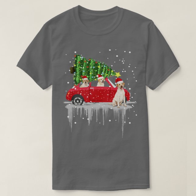 Nova Scotia Duck Tolling Retriever Rides Car Red T T-Shirt (Design Front)