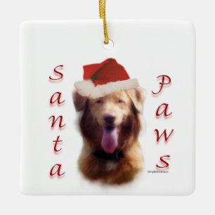 Nova Scotia Duck Tolling Retriever Santa Paws Ceramic Ornament