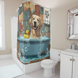 Nova Scotia Duck Tolling Retriever Sleepy Cute Shower Curtain