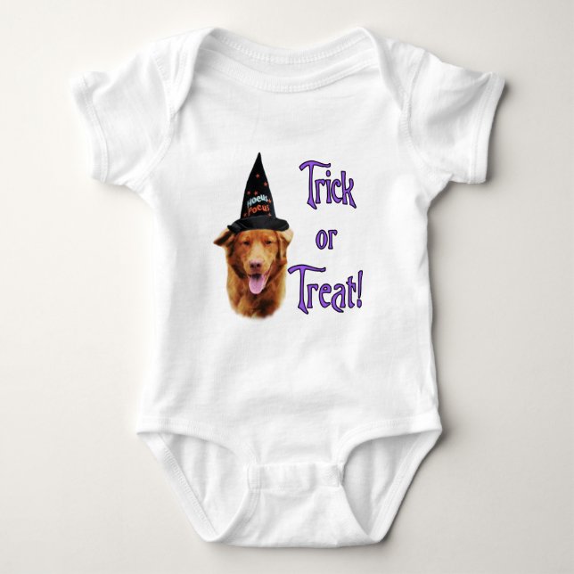 Nova Scotia Duck Tolling Retriever Trick Baby Bodysuit (Front)