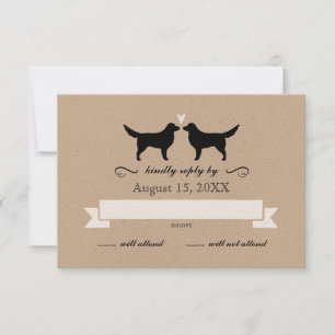 Nova Scotia Duck Tolling Retrievers Wedding RSVP Card