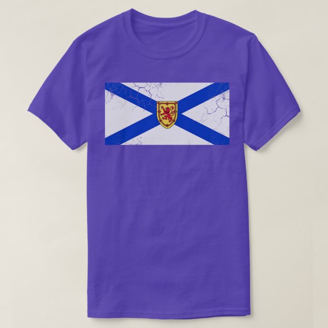 Nova Scotia Flag Canada Vintage Fade T-Shirt (Design Front)