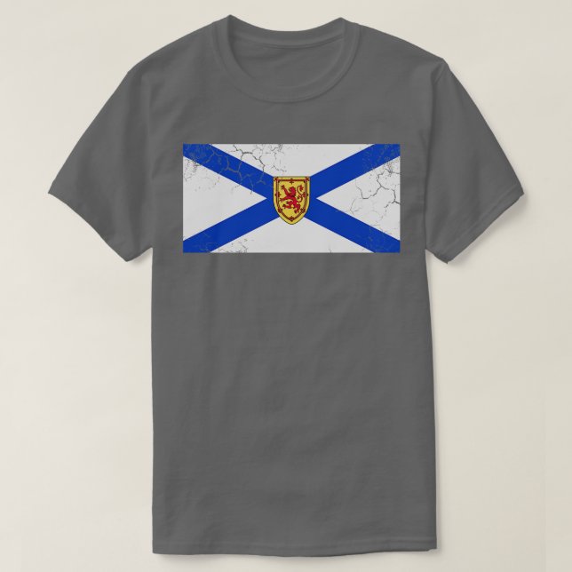 Nova Scotia Flag Canada Vintage Fade T-Shirt (Design Front)