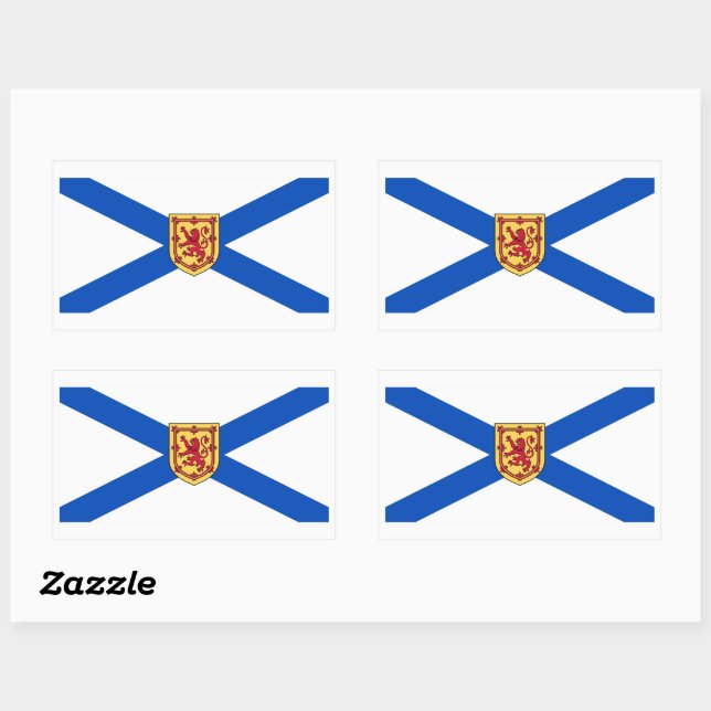 Nova Scotia Flag Graphic Rectangular Sticker (Sheet)