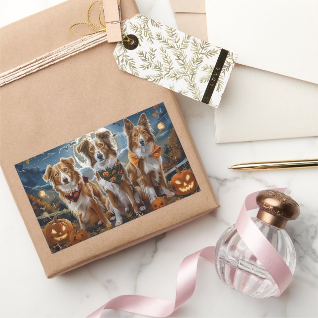 Nova Scotia Halloween Spooky Rectangular Sticker (Gifting)