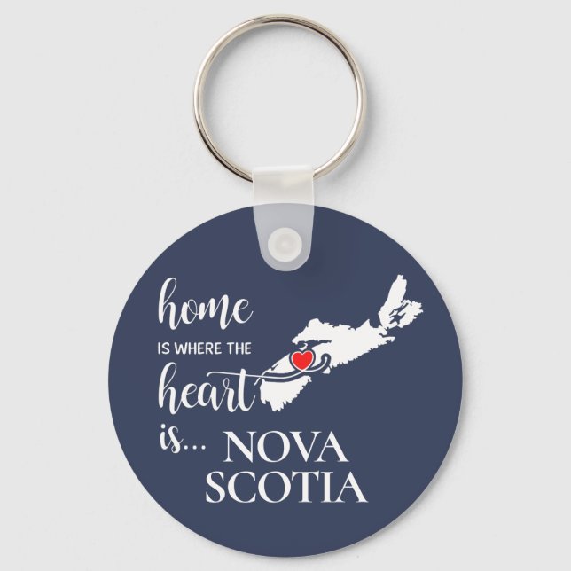 Nova Scotia home is where the heart is... Key Ring (Front)