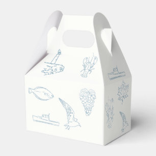 Nova Scotia  line drawing wedding  Favour Box