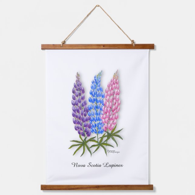 Nova Scotia Lupines Hanging Tapestry (Front)