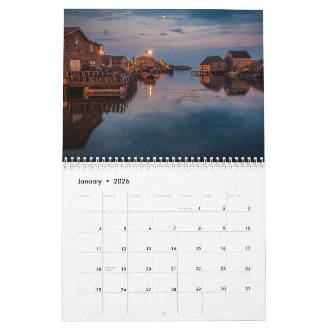 Nova Scotia Nautical Calendar (Jan 2026)
