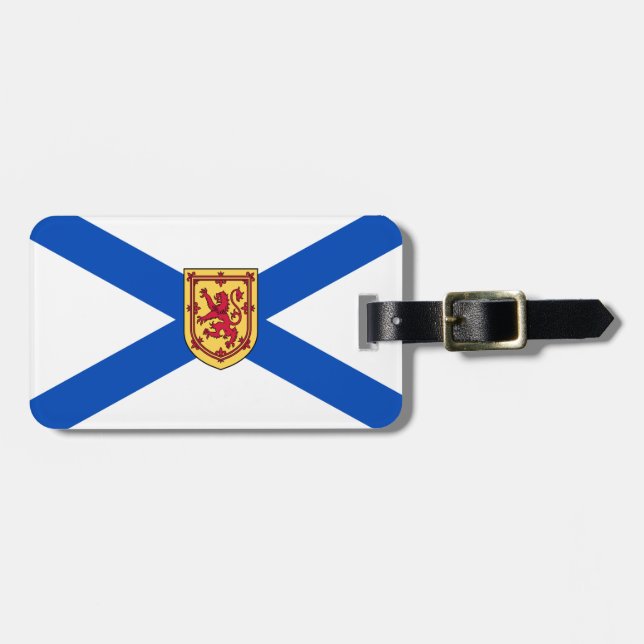 Nova Scotia Personalised Travel tag luggage (Front Horizontal)