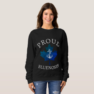 Nova Scotia Proud Bluenoser anchor maple leaf Hoo Sweatshirt