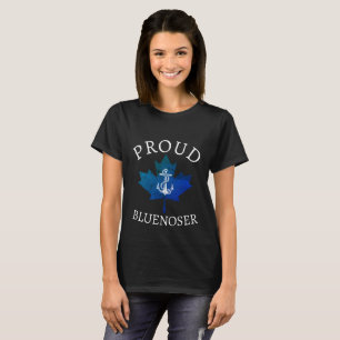 Nova Scotia Proud Bluenoser anchor maple leaf Hoo T-Shirt