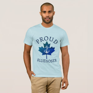 Nova Scotia Proud Bluenoser anchor maple leaf T-Shirt