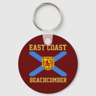 Nova Scotia Proud Bluenoser flag button Key Ring