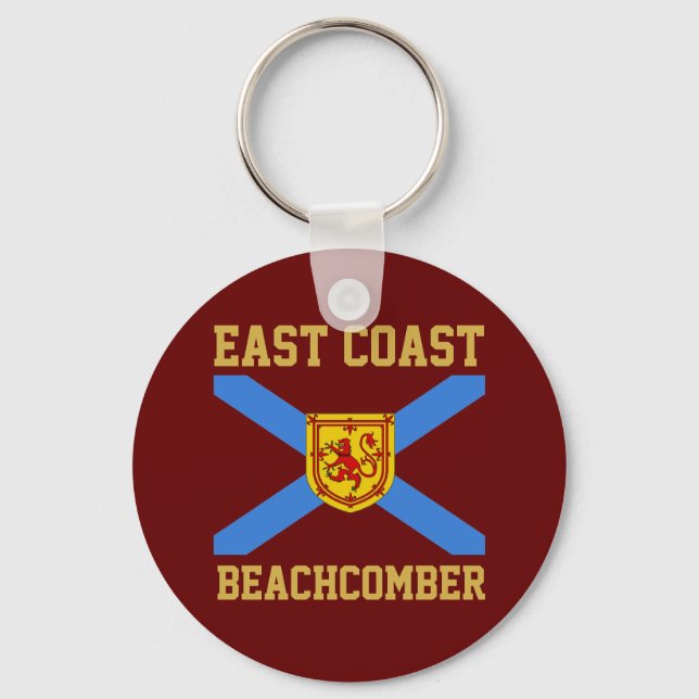 Nova Scotia Proud Bluenoser flag button Key Ring (Front)