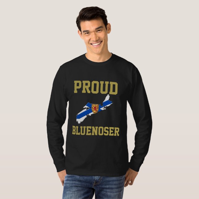 Nova Scotia Proud Bluenoser Flag map shirt (Front Full)
