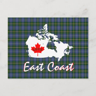 Nova Scotia tartan Customise East Coast post card
