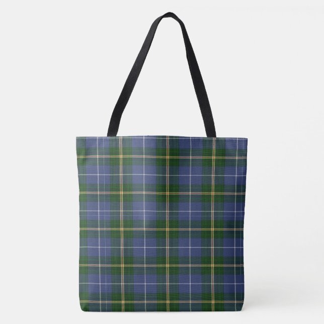 Nova Scotia Tartan Lighthouse Route tote Bag (Front)