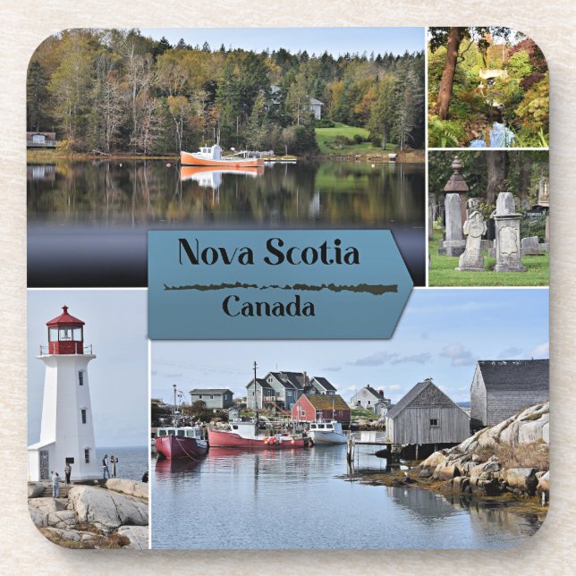 Nova Scotia Travel Poster, Coaster (Front)