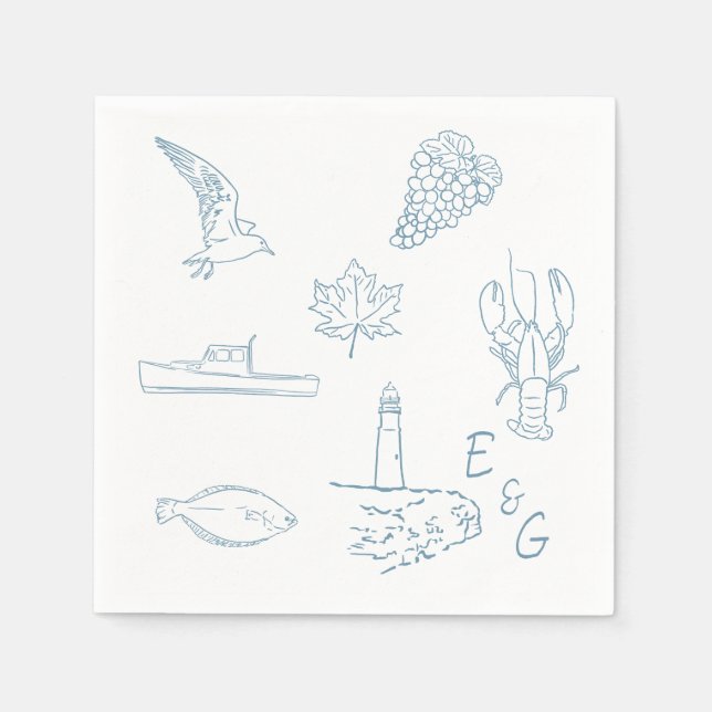 Nova Scotia  wedding cocktail  Napkin (Front)