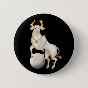 Nova Taurus Venus Zodiac 6 Cm Round Badge