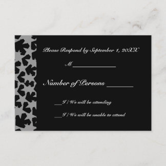 Novae Ebony (Grey) RSVP Card