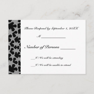 Novae Ivory (Grey) RSVP Card