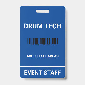 Novelty Back Stage Pass ID Badge
