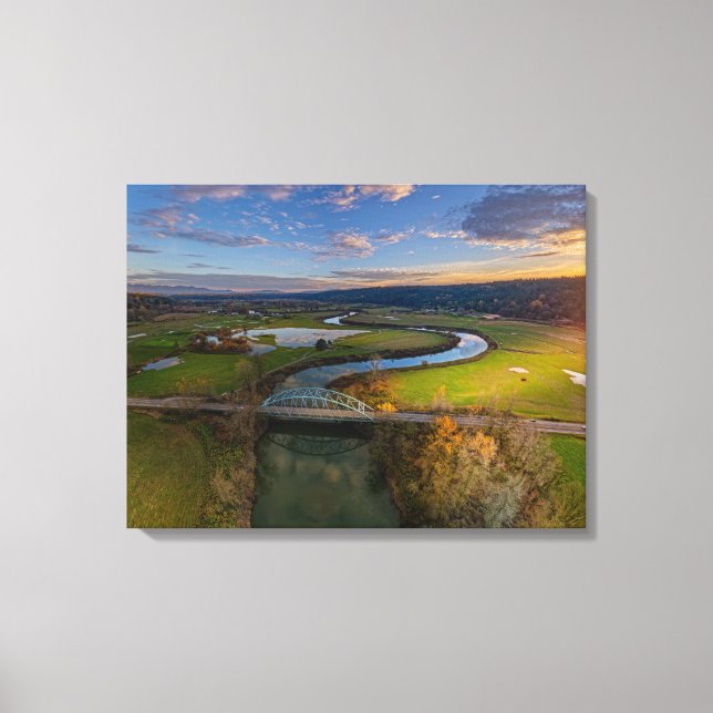 Novelty Bridge Sunset #2 Canvas Print (Front)