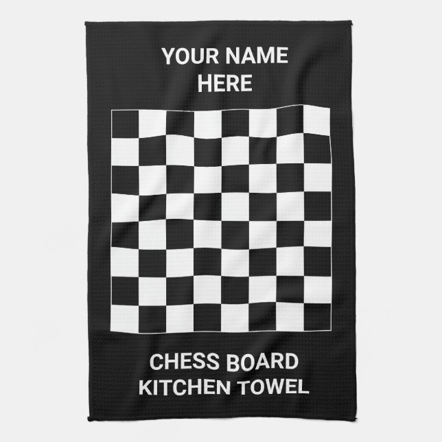 Novelty chess board kitchen towel gift idea (Vertical)