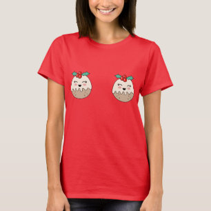Novelty Cute Xmas Christmas Pudding T-Shirt