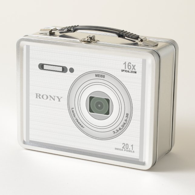 Novelty Digital Camera Effect Metal Lunch Box (Front)