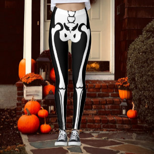 Novelty Fun Halloween Skeleton Legs Leggings