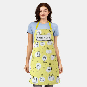 Novelty Funny Cute Kittens Pattern Personalised Apron