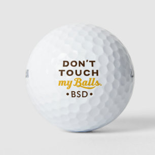 Novelty Funny Guy's Golf Ball Initials Don't Touch