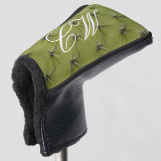 Novelty green cactus print golf accessory gift head cover
