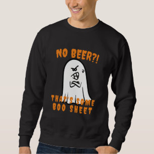 Novelty Halloween Beer Pun Creepy Angry Ghost Sweatshirt