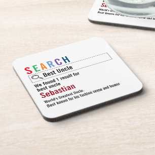 Novelty Internet Search Result Personalised Coaster