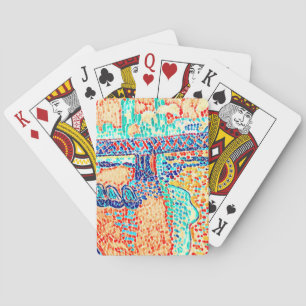 Novelty Modern Abstract Art Deco Multi Colour Playing Cards