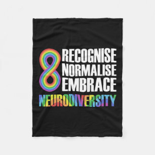 Novelty Neurodiversity Rainbow Infinity Autism Awa Fleece Blanket