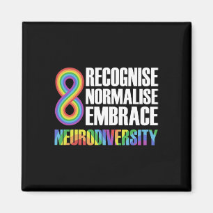 Novelty Neurodiversity Rainbow Infinity Autism Awa Magnet