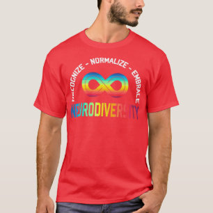 Novelty Neurodiversity Rainbow Infinity Women Men  T-Shirt