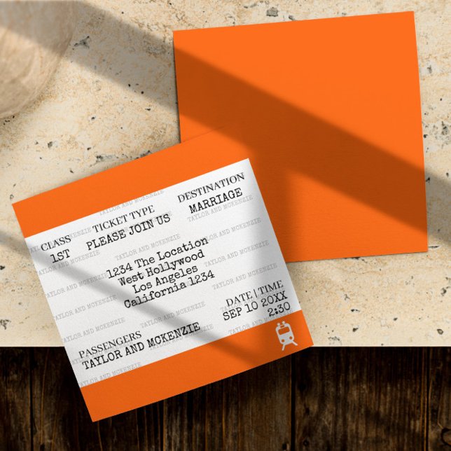 Novelty Personalised British Train Wedding Invitation (Novelty Personalized British Train Wedding Invitations from Ricaso. Trainspotter / Rail fans ideas)