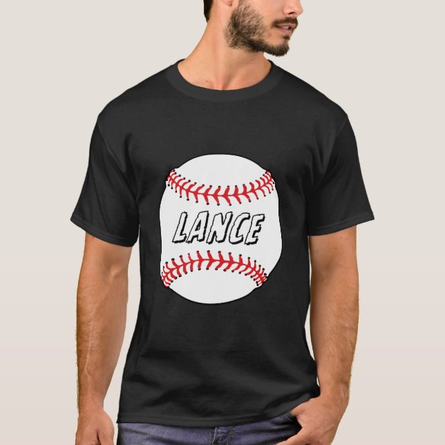 Novelty Personalized Name Lance Sports Celebration T-Shirt (Front)