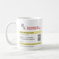 Novelty RX Coffee Mug - Funny Prescription Coffee