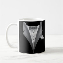 Novelty Tuxedo Tux Print Black