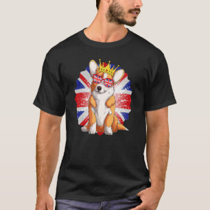 Novelty Union Jack Idea For Kids With Jubilee Corg T-Shirt