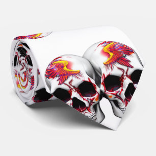 Novelty Unusual Skulls Pattern  Tie