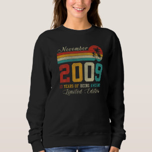 November 13 Year Old Vintage 2009 13th Birthday Sweatshirt